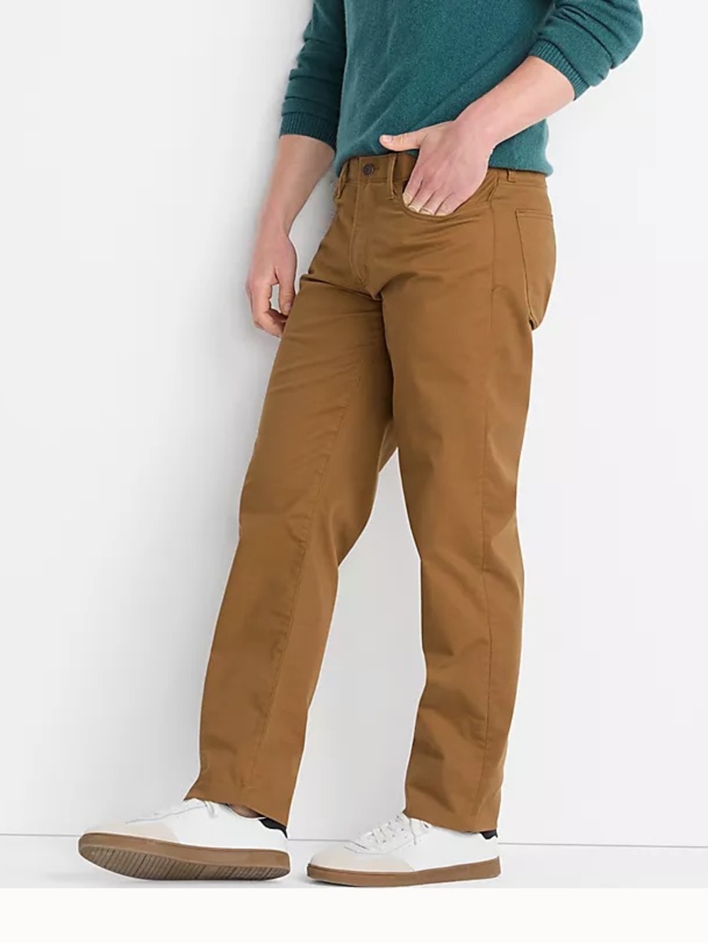 NWOT Lands' End Men's Straight-Leg Chino Pants in Brown